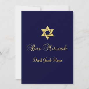 Convites Bar Mitzvah/cor de fundo preto/dourado/escuro