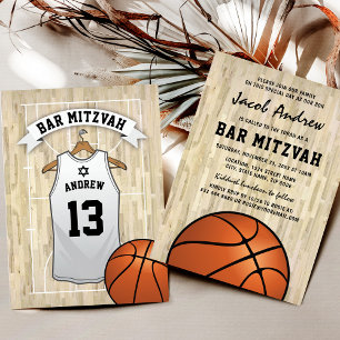 Convites Bar Mitzvah de Basquetebol Moderno