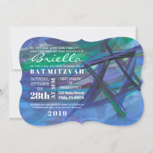 Convites BAR Mitzvah de Bat STAR TRANSPARENTE