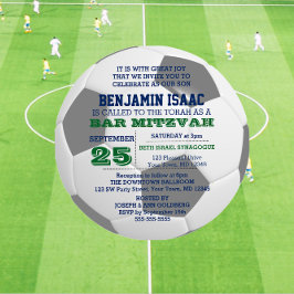 Convites Bar Mitzvah de Bola de Futebol