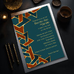 Convites Bar Mitzvah Dourada Estrela Azul de Teal Rust de D<br><div class="desc">Bar Mitzvah Dourado Teal Blue Rust Star de David Bar Mitzvah e conjuntos de convites Bat Mitzvah projetados por Umua. Impresso e enviado pela Zazzle ou seus parceiros.</div>