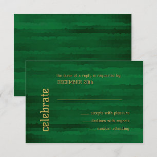 Convites Bar Mitzvah Emerald Green Techno Streaks RSVP