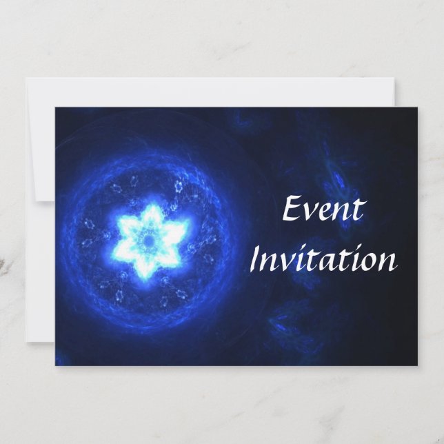 Convites Bar Mitzvah - Estrela Brilhante (Frente)