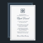 Convites Bar Mitzvah Estrela de David Simple Frames<br><div class="desc">Composto por uma elegante serif e uma cursiva tipografia de roteiro em um quadro com uma estrela de David.

Este foi projetado por materiais de terceiros selecionados,  exclusivos para o Zazzle.

Disponível aqui:http://www.zazzle.com/selectpartysupplies</div>