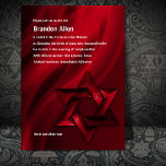 Convites Bar Mitzvah Estrela Vermelha de David<br><div class="desc">Conjuntos de convites para o bar Mitzvah e Bat Mitzvah desenhados por Umua. Impresso e enviado pela Zazzle ou seus parceiros.</div>