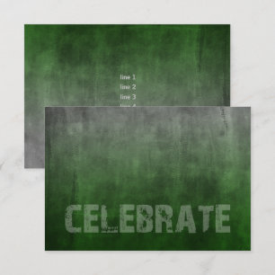 Convites Bar Mitzvah Grunge - Recepção Verde