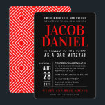 Convites BAR MITZVAH - Invit vermelho preto da pilha geomét<br><div class="desc">por kat massard >> WWW.SIMPLYSWEETPAPERIE.COM <<< - - - - - - - - - - - CONTATE ME para ajudar a equilibrar seu tipo perfeitamente Adore o design, mas gostaria de ver algumas mudanças - outro esquema de cores, produto, adicionar uma foto ou adaptado para uma ocasião diferente -...</div>