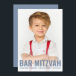 Convites Bar Mitzvah Modern e Estrela Simples de David Foto<br><div class="desc">Esta design é composta por uma escrita cursiva lúdica contrabalançada pela simples tipografia san serif. Esta design é moderna e simples. Adicionar imagem fotográfica.

Disponível aqui:
http://www.zazzle.com/store/selectpartysupplies</div>