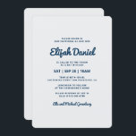 Convites Bar Mitzvah Modern e Simples<br><div class="desc">Esta design é composta por uma escrita cursiva lúdica contrabalançada pela simples tipografia san serif. Esta design é moderna e simples. Disponível aqui: http://www.zazzle.com/store/selectpartysupplies</div>