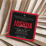 Convites BAR MITZVAH moderno atleta negro vermelho-escuro<br><div class="desc">por kat massard >> kat@simplysweetPAPERIE.com << CONTACT ME para texto personalizado ou para adicionar quaisquer linhas em Hebraico Ame o design, mas gostaria de ver algumas mudanças - outro esquema de cores, produto, adicionar uma foto ou adaptado para uma ocasião diferente - sem preocupações me contate - estou feliz em...</div>