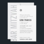 Convites BAR MITZVAH moderno e mínimo ousado monocromático<br><div class="desc">por kat massard >> kat@simplysweetPAPERIE.com << CONTACT ME para texto personalizado ou para adicionar quaisquer linhas em Hebraico Ame o design, mas gostaria de ver algumas mudanças - outro esquema de cores, produto, adicionar uma foto ou adaptado para uma ocasião diferente - sem preocupações me contate - estou feliz em...</div>