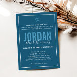 Convites BAR MITZVAH moderno estrela marinho azul simples<br><div class="desc">por kat massard >> kat@simplysweetPAPERIE.com << CONTACT ME para texto personalizado ou para adicionar quaisquer linhas em Hebraico Ame o design, mas gostaria de ver algumas mudanças - outro esquema de cores, produto, adicionar uma foto ou adaptado para uma ocasião diferente - sem preocupações me contate - estou feliz em...</div>