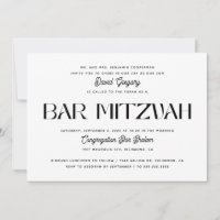 Bar Mitzvah Moderno | Judaico Minimalista Elegante