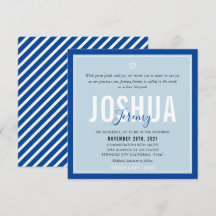 BAR MITZVAH nome moderno ovo de pato azul real