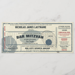 Convites Bar Mitzvah Passagem Esportiva Vintage