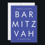 Convites BAR MITZVAH RSVP de CÓDIGO QR branco azul ultra mo<br><div class="desc">BAR MITZVAH RSVP e CONVITES DO CÓDIGO QR branco azul ultra moderno</div>