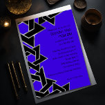 Convites Bar Mitzvah Silver Estrela Negra de David<br><div class="desc">Bar Mitzvah Silver Black Star de David Bar Mitzvah e conjuntos de convites Bat Mitzvah projetados por Umua. Impresso e enviado pela Zazzle ou seus parceiros.</div>