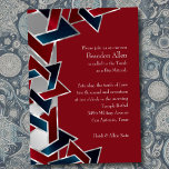 Convites Bar Mitzvah Silver Marinho Estrela Vermelha Azul d<br><div class="desc">Bar Mitzvah Silver Marinho Blue Red Star de David Bar Mitzvah e conjuntos de convites Bat Mitzvah projetados por Umua. Impresso e enviado pela Zazzle ou seus parceiros.</div>
