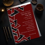 Convites Bar Mitzvah Silver Red Black Star de David<br><div class="desc">Bar Mitzvah Silver Red Black Star de David Bar Mitzvah e conjuntos de convites Bat Mitzvah projetados por Umua. Impresso e enviado pela Zazzle ou seus parceiros.</div>