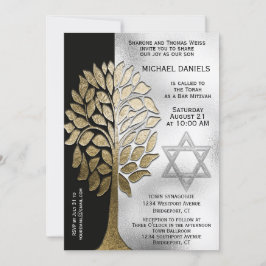 Convites Bar Mitzvah Simple Tree