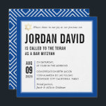 Convites BAR MITZVAH - simples tipografia moderna - azul re<br><div class="desc">por kat massard >> kat@simplysweetPAPERIE.com << CONTACT ME para texto personalizado ou para adicionar quaisquer linhas em Hebraico Ame o design, mas gostaria de ver algumas mudanças - outro esquema de cores, produto, adicionar uma foto ou adaptado para uma ocasião diferente - sem preocupações me contate - estou feliz em...</div>