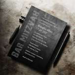Convites Bar Mitzvah Star de David Black Grunge<br><div class="desc">Bar Mitzvah Star de David Black Grunge Bar Mitzvah e conjuntos de convites Bat Mitzvah projetados por Umua. Impresso e enviado pela Zazzle ou seus parceiros.</div>