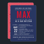 Convites BAR MITZVAH tipo de bloco ousado moderno marinho a<br><div class="desc">por kat massard >> WWW.SIMPLYSWEETPAPERIE.COM <<< - - - - - - - - - - - CONTATE ME para ajudar a equilibrar seu tipo perfeitamente Adore o design, mas gostaria de ver algumas mudanças - outro esquema de cores, produto, adicionar uma foto ou adaptado para uma ocasião diferente -...</div>