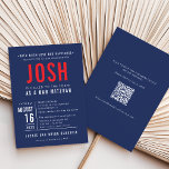 Convites BAR MITZVAH tipo de bloco ousado moderno marinho v<br><div class="desc">kat massard >> WWW.SIMPLYSWEETPAPERIE.COM << - - - - - - - - - - - - design PERSONALIZADO para JOSH CONTACT ME para ajudar a equilibrar seu tipo perfeitamente Adore o design, mas gostaria de ver algumas mudanças - outro esquema de cores, produto, adicionar uma foto ou adaptado para...</div>