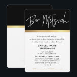 Convites BAR MITZVAH ultra-moderno na moda de ouro negro<br><div class="desc">por kat massard >> kat@simplysweetPAPERIE.com << Ame o design,  mas gostaria de ver algumas mudanças - outro esquema de cores,  produto,  adicionar uma foto ou adaptado para uma ocasião diferente - sem preocupações,  simplesmente me contacte por e-mail - estou feliz em ajudar! - - - -</div>