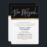 Convites BAR MITZVAH ultra-moderno na moda de ouro negro<br><div class="desc">por kat massard >> kat@simplysweetPAPERIE.com << Ame o design,  mas gostaria de ver algumas mudanças - outro esquema de cores,  produto,  adicionar uma foto ou adaptado para uma ocasião diferente - sem preocupações,  simplesmente me contacte por e-mail - estou feliz em ajudar! - - - -</div>