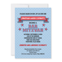 Bar Mitzvah, um ataque desportivo vermelho e azul