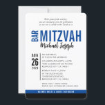 Convites BAR MODERN MITZVAH data de tendência azul real pre<br><div class="desc">por kat massard > WWW.SIMPLYSWEETPAPERIE.com Ame o design,  mas gostaria de ver algumas mudanças - outro esquema de cores,  produto,  adicionar uma foto ou adaptado para uma ocasião diferente - não me preocupes simplesmente me contatar - estou feliz em ajudar! - - - -</div>