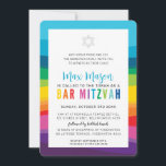 Convites BAR MODERNO MITZVAH - Arco-Íris colorido do técnic<br><div class="desc">por kat massard >> https://linktr.ee/simplysweetpaperie << Um design de convite moderno, simplesmente clássico, para o BAR do seu filho, BAT ou B'NAI MITZVAH TIP :: 1. Para alterar/mover gráficos e fontes e adicionar mais texto - pressione o botão "personalizar". - - - - - - - - - - -...</div>