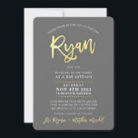 Convites BAR moderno PERSONALIZADO Mitzvah para o ouro faux<br><div class="desc">*** NOTA - O EFEITO DA FOLHA DE OURO VERMELHO É UMA IMAGEM IMPRESSA *** - - - - - - - - - - - - - - - - - - - - - - - - - - - - - - - - CONTATE-ME para o "tipo...</div>