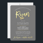 Convites BAR moderno PERSONALIZADO Mitzvah para o ouro faux<br><div class="desc">*** NOTA - O EFEITO DA FOLHA DE OURO VERMELHO É UMA IMAGEM IMPRESSA *** - - - - - - - - - - - - - - - - - - - - - - - - - - - - - - - - CONTATE-ME para o "tipo...</div>