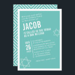 Convites Bar NEGRITO MITZVAH, branco de menta de ângulo mod<br><div class="desc">por kat massard > WWW.SIMPLYSWEETPAPERIE.com Ame o design,  mas gostaria de ver algumas mudanças - outro esquema de cores,  produto,  adicionar uma foto ou adaptado para uma ocasião diferente - não me preocupes simplesmente me contatar - estou feliz em ajudar! - - - -</div>