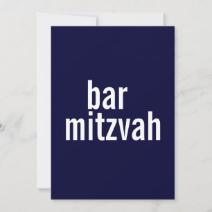 Convites Bar ou Bat Mitzvah Anuncia {Azul escuro}