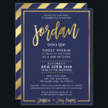 Convites BAR PERSONALIZADO Mitzvah Convide para o marinho J<br><div class="desc">pelo kat massard >> www.simplysweetPAPERIE.com << *** NOTA - O EFEITO DO FOLHO DE OURO SHINY É UMA IMAGEM IMPRESSA *** - - - - - - - - - - - - - - - - - - - - - - - - - - - - - -...</div>