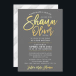 Convites BAR PERSONALIZADO Mitzvah gold script name SHAUN<br><div class="desc">*** NOTA - O EFEITO DA FOLHA DE OURO VERMELHO É UMA IMAGEM IMPRESSA *** - - - - - - - - - - - - - - - - - - - - - CONTATE ME para o "tipo de efeito da folha de ouro falsa" personalizado Ame o...</div>