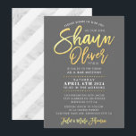 Convites BAR PERSONALIZADO Mitzvah gold script name SHAUN<br><div class="desc">*** NOTA - O EFEITO DA FOLHA DE OURO VERMELHO É UMA IMAGEM IMPRESSA *** - - - - - - - - - - - - - - - - - - - - - CONTATE ME para o "tipo de efeito da folha de ouro falsa" personalizado Ame o...</div>