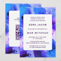 Bar QRCode Personalizado de Cor de Água Azul/Bat M
