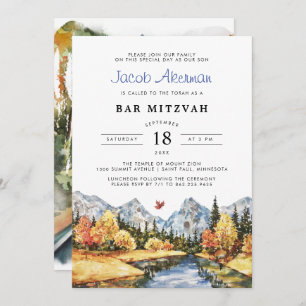 Convites Bar Russo de Autumn Mitzvah