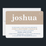 Convites BAR SIMPLES MITZVAH legal estrela moderna de david<br><div class="desc">Um design de tendências e simples para os CONVITES MITZVAH do BAR do seu filho. Uau, seus amigos e família com este pequeno número;DSetup como modelo é simples para você adicionar seus próprios detalhes, adicionar sua foto ou clicar no botão personalizar e você pode adicionar ou alterar texto, fontes, tamanhos...</div>