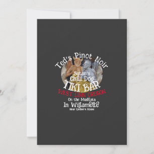 Convites Bar Tiki Cachorro Quente de Satanás Pinot Noir de 