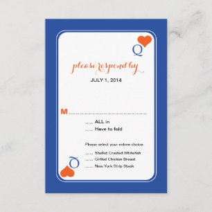 Convites Baralho da Rainha de Copas RSVP Casamento