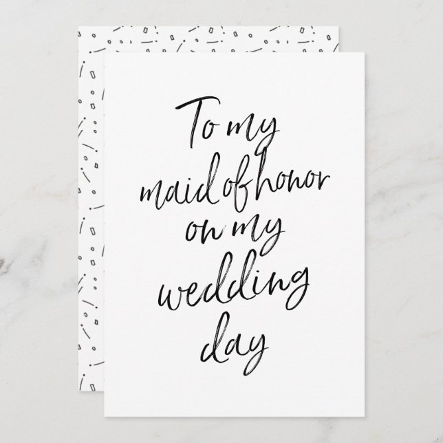 Convites Barato à minha madrinha de casamento no dia do meu (Frente/Verso)