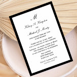 Convites Barato Orçamento Posta Recepção de casamento Branc<br><div class="desc">Esses convites de recepções de casamento elegantes, mas baratos, apresentam um fundo branco para seus detalhes de casamento que aparecerão em preto. A design é aprimorada por uma pequena borda preta ao redor da borda. Este convite à recepção de casamento poste é simples, elegante e barato — que combinação de...</div>