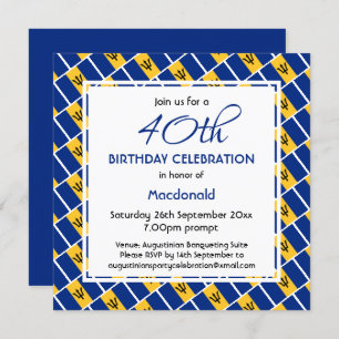 Convites BARBADOS FLAG Custom Birthday Celebration