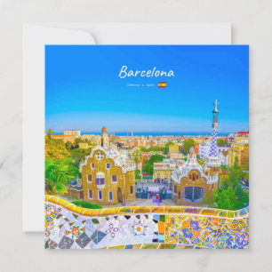 Convites Barcelona, Espanha - Parque Güell Mosaico Gaudí