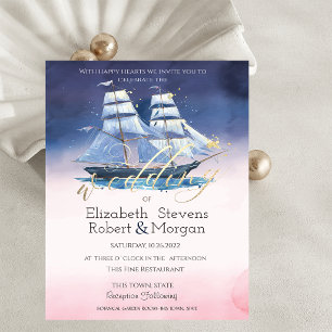 Convites Barco à Vela Estrelas do Mar Casamento